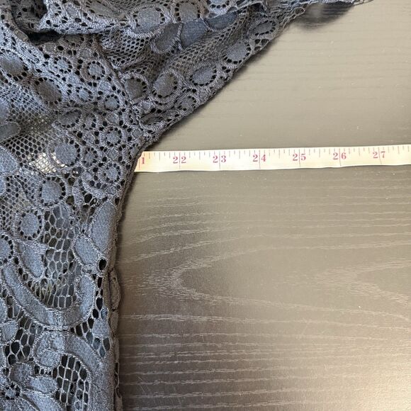 Buckle Daytrip Sheer Black Lace Top Small Fairy Grunge Whimsigoth Dark Coquette - Picture 13 of 15